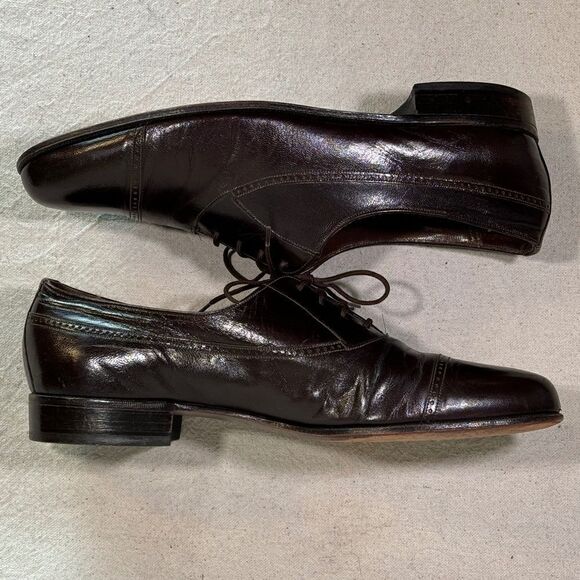 Vintage Florsheim Cap Toe Oxfords Mens Size 10D - Picture 12 of 16